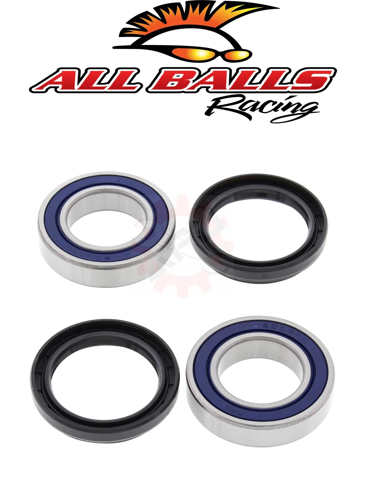 2004-2013 Yamaha 350 Raptor All Balls Rear Wheel Axle Bearings Seals 25-1508