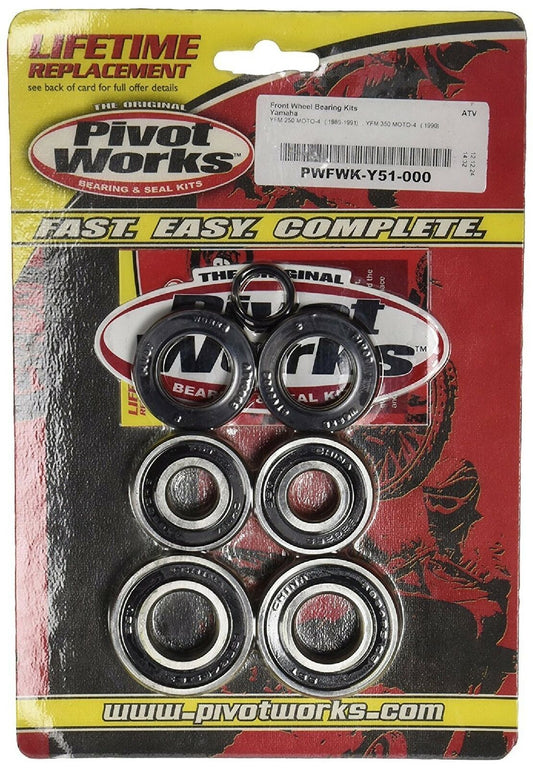 Pivot Works Front Wheel Bearings 1989-1991 Yamaha MOTO 4 Lifetime Warranty